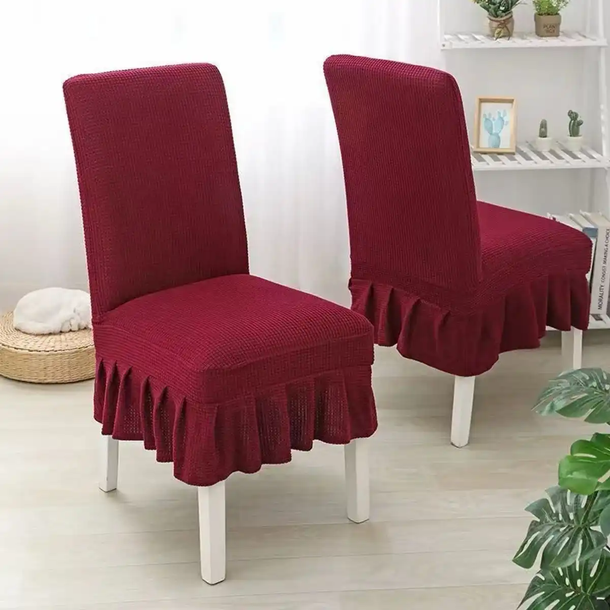 Solid Color Chair Covers Decoration Chair Cover for Dining Room Seat (meron colour)