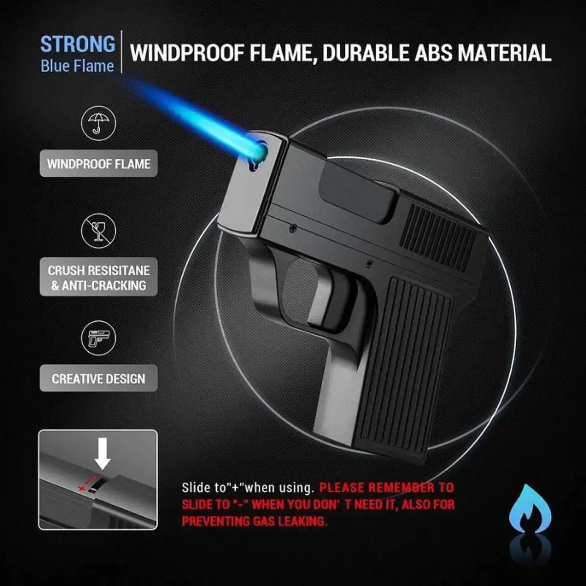 Windproof Plastic gaan Shape Lighter